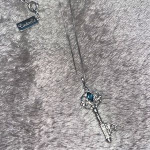Sterling silver Disney Cinderella key necklace.